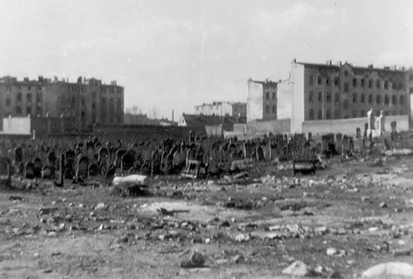 Getto, 6 stycznia 1945 r. cmentarz przy Wesołej